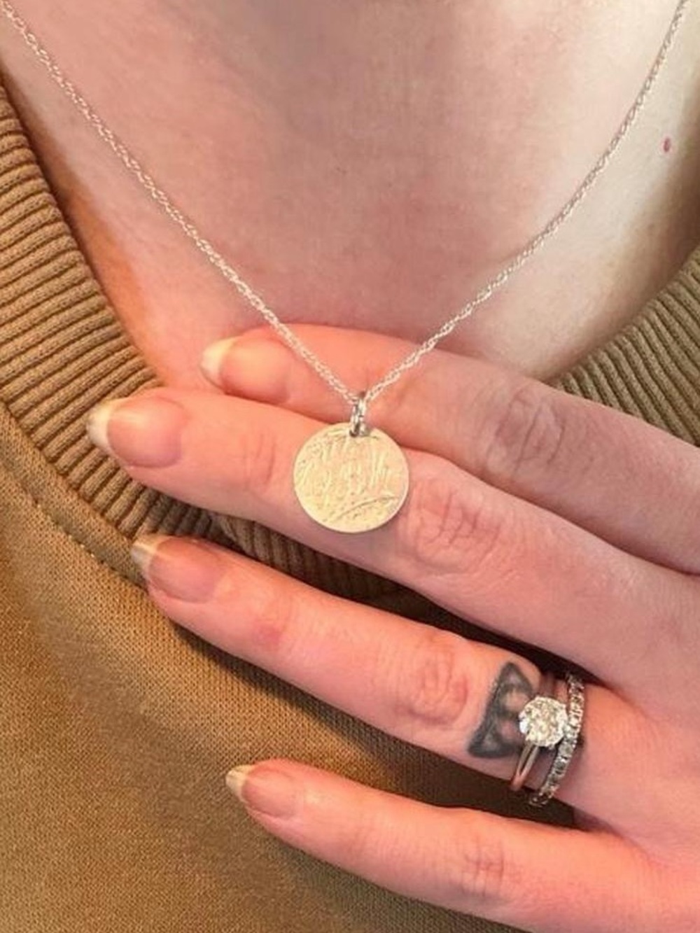 Antique Victorian Silver Canadian Coin Love Token LMB LBM Charm